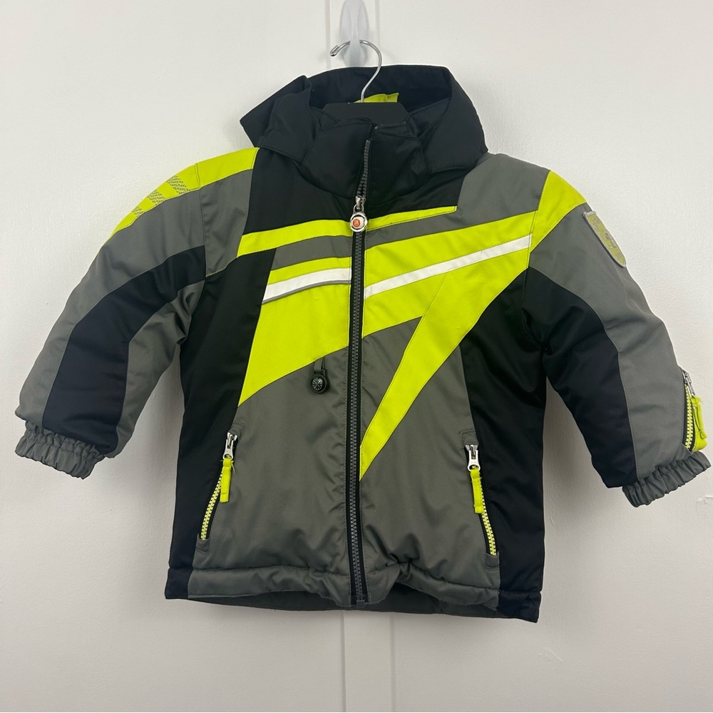 Obermeyer childrens boys winter ski jacket i-grow insulated size 4